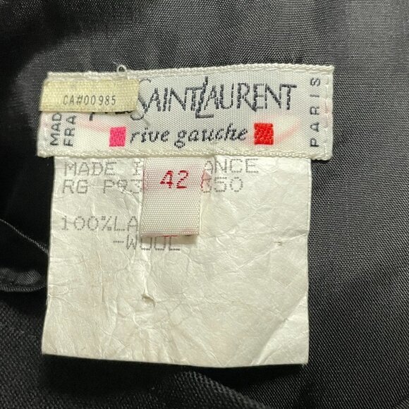 Yves St. Laurent Rive Gauche Vintage 100% Wool Pencil Skirt FR 42/US 8 - Picture 6 of 7